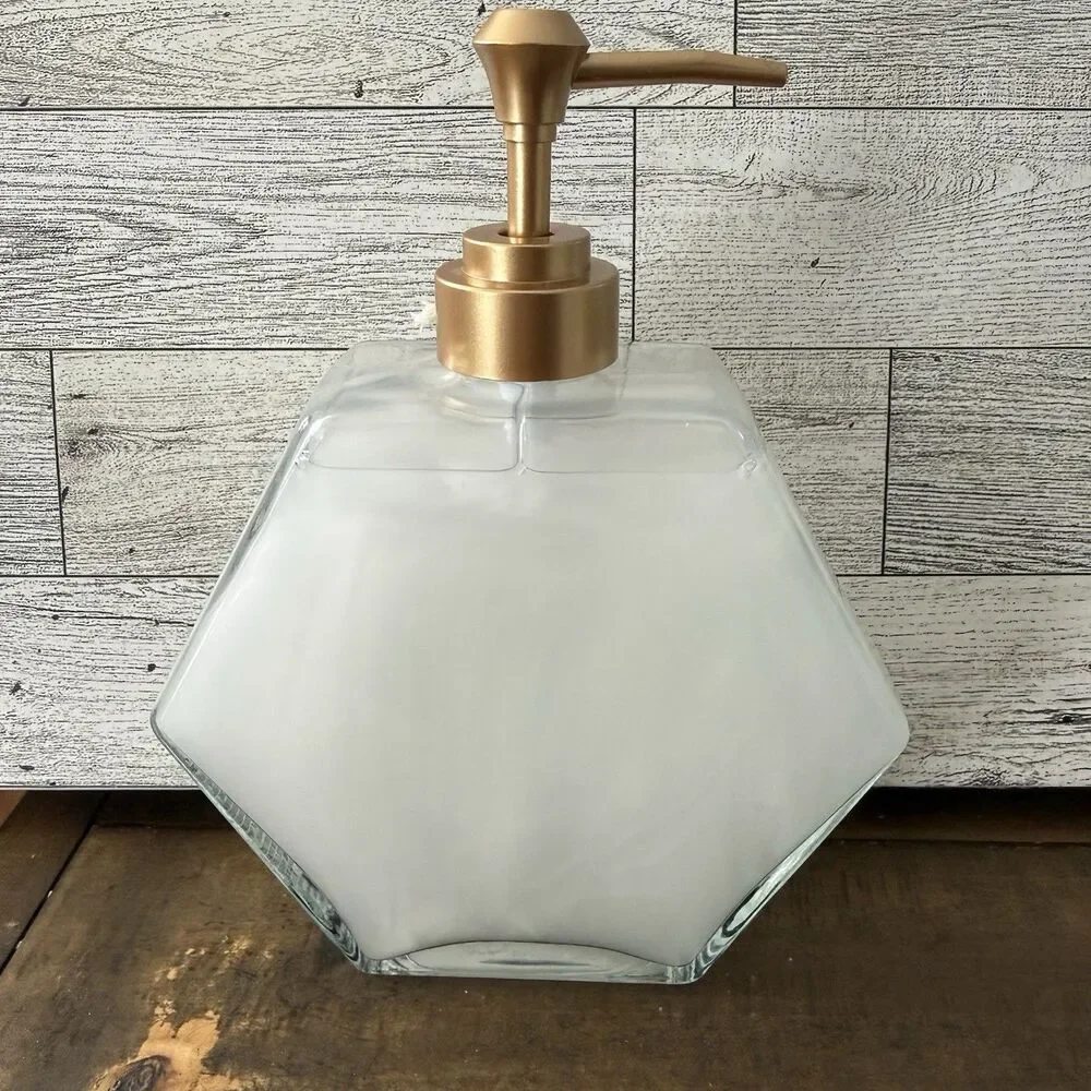 Asquith & Somerset Honey Infused Hand Wash 16.9 oz Glass Bottle Gold Bee England